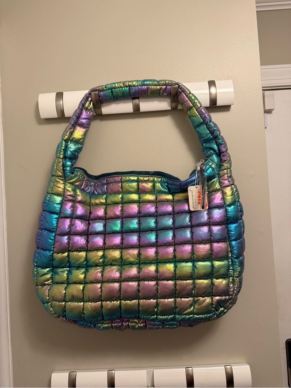 Free People Limited Edition Iridescent Quilted Carryall Bag - SOLD OUT - RARE
